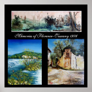 Herdenking Florence-Toscane 1976 Poster