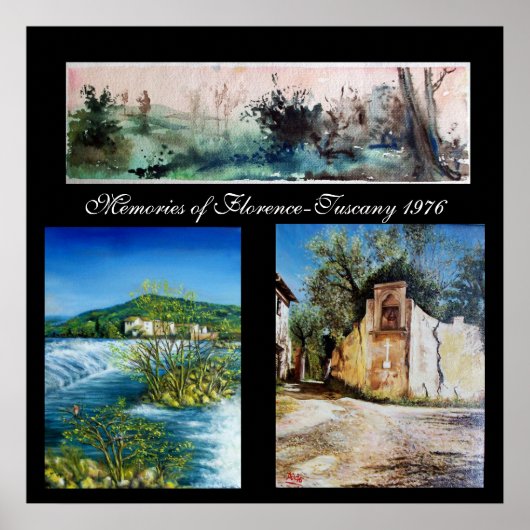 Herdenking Florence-Toscane 1976 Poster (Voorkant)