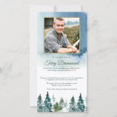 Herdenking Foto Bosbegrafenis Bedankkaart (Voorkant)