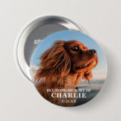 Herdenking Foto Memorial Pet Button (Voorkant /achterkant)