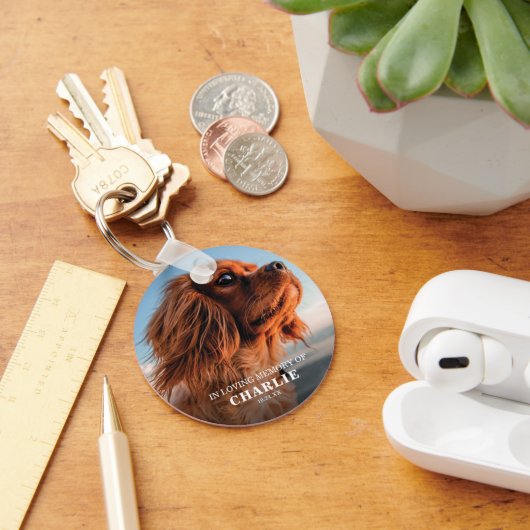 Herdenking foto Memorial Pet Sleutelhanger (Bureau)