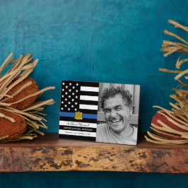 Herdenking foto van politieagent fotoplaat