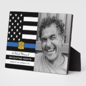 Herdenking foto van politieagent fotoplaat (Zijkant)