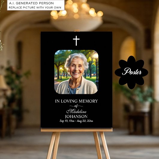 Herdenking Foto Zwarte Funeral 1 Poster