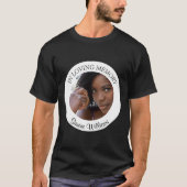 Herdenking Funeral Foto Naam T-Shirt (Voorkant)