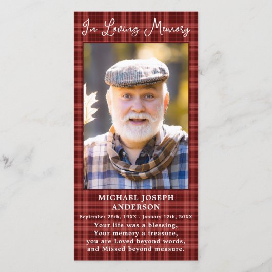 Herdenking Gedicht Rouwbrief Boeklegger Herfst Pla (Voorkant)