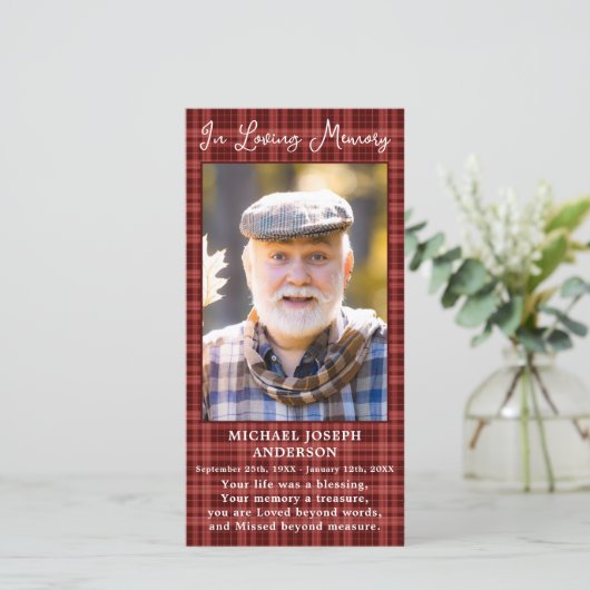 Herdenking Gedicht Rouwbrief Boeklegger Herfst Pla (Staand voorkant)