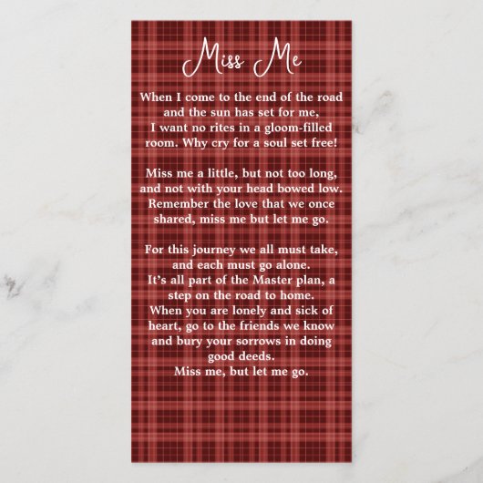 Herdenking Gedicht Rouwbrief Boeklegger Herfst Pla (Achterkant)