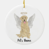 Herdenking gele Labrador Keramisch Ornament (Achterkant)