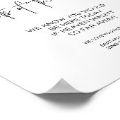 Herdenking gereserveerd ouders van de bruid liefde poster (Hoek)
