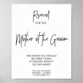 Herdenking gereserveerd voor Moeder van de Bruideg Poster (Voorkant)