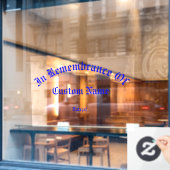 Herdenking: Giant Tribute Window Cling Raamsticker (Cafe Raam)