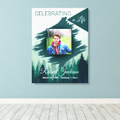 Herdenking Groene Pijnboom Bos Foto Canvas Afdruk (Insitu (Houten vloer))