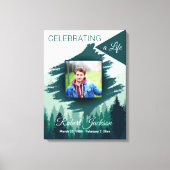Herdenking Groene Pijnboom Bos Foto Canvas Afdruk (Voorkant)