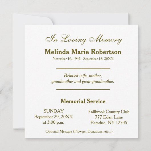 Herdenking | Guardian Angel Kaart (Achterkant)