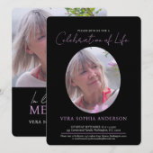 Herdenking hart ovaal foto zwart wit kaart (Voorkant / Achterkant)