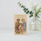 Herdenking Heilige Familie Bevestiging Heilige Kaa Visitekaartje (Staand voorkant)