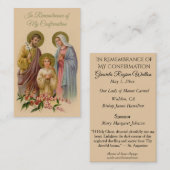 Herdenking Heilige Familie Bevestiging Heilige Kaa Visitekaartje (Voorkant / Achterkant)