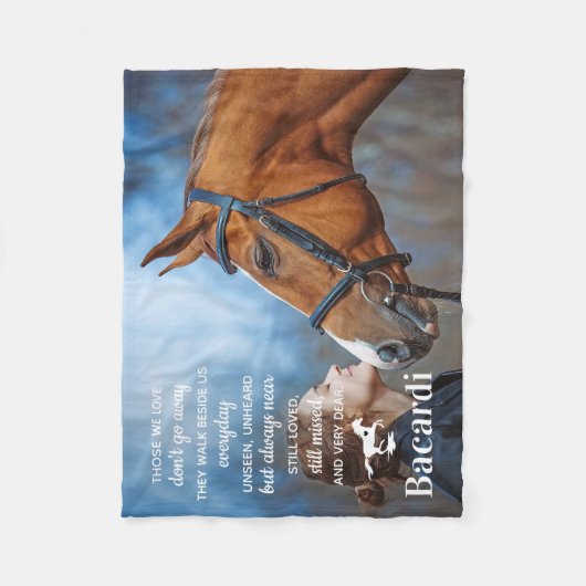 Herdenking herdenking van paardenpaarden op aangep fleece deken (Voorkant)