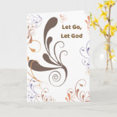 Herdenking hersteldatum Laat los, Laat God Krullen Kaart (Gele Bloem)