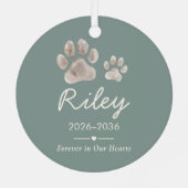 Herdenking huisdier hond foto Kerst ornament (Achterkant)