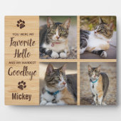 Herdenking huisdier kat Verlies aandenken foto Fotoplaat (Voorkant)