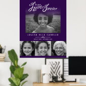 Herdenking in harten foto's uitvaart paars wit poster (Thuiskantoor)