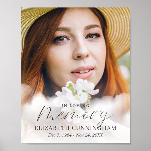 Herdenking In Liefdevolle Herinnering Wolken Moder Poster (Voorkant)