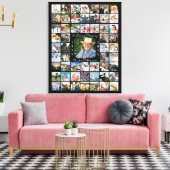 Herdenking IN LIEVENDE HERINNERING 55 Foto Collage Canvas Afdruk (Insitu (Woonkamer))