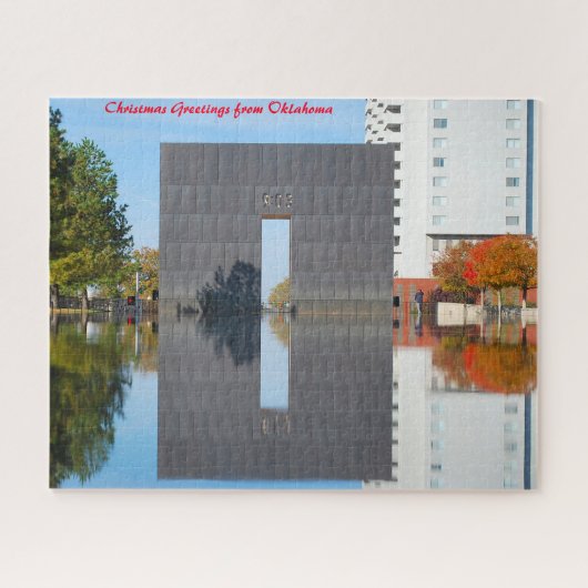 Herdenking in Oklahoma. Kerstgroeten Legpuzzel (Horizontaal)