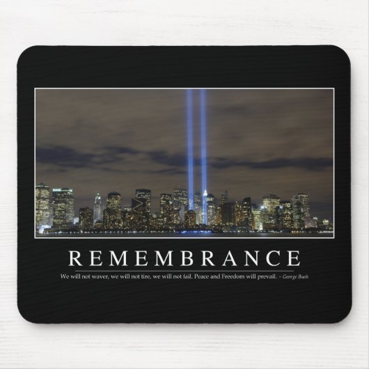 Herdenking: Inspirerend prijsopgave Muismat (Voorkant)