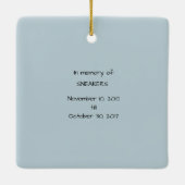 Herdenking jongen en hond  keramisch ornament (Achterkant)