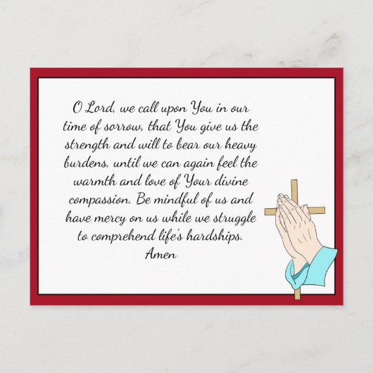 Herdenking Kaart voor begrafenis of gedenkteken (Achterkant)