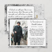 Herdenking Kaart voor begrafenis of gedenkteken (Voorkant / Achterkant)