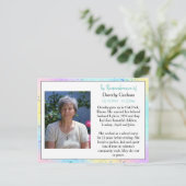 Herdenking Kaart voor begrafenis of gedenkteken (Staand voorkant)