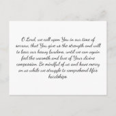 Herdenking Kaart voor begrafenis of gedenkteken (Achterkant)