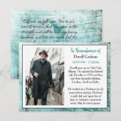 Herdenking Kaart voor begrafenis of gedenkteken (Voorkant / Achterkant)