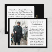 Herdenking Kaart voor begrafenis of gedenkteken (Voorkant / Achterkant)