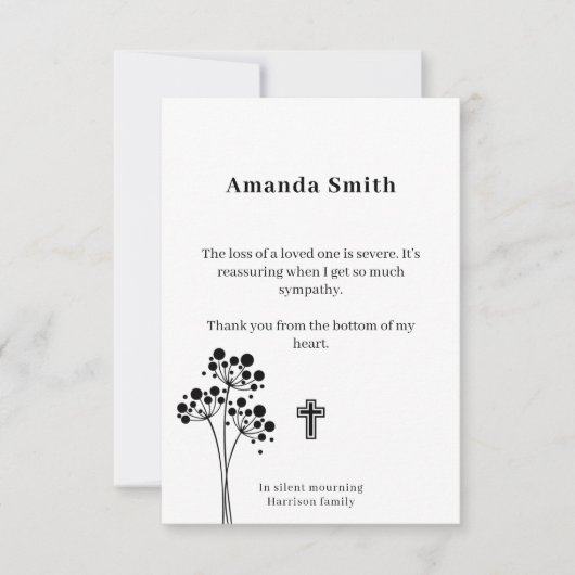 Herdenking Kaarten voor liefdadigheid met bloemen (Voorkant)