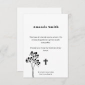 Herdenking Kaarten voor liefdadigheid met bloemen (Voorkant / Achterkant)