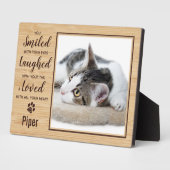 Herdenking Kat Huisdier Verlies Foto Fotoplaat (Zijkant)