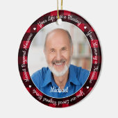 Herdenking Keepomwille Red Pset 2 Foto Memorial Keramisch Ornament (Links)