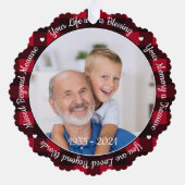 Herdenking Keepomwille Red Pset 2 Foto Memorial Ornament Kaart (Achterkant)