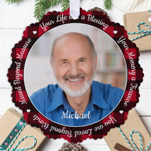 Herdenking Keepomwille Red Pset 2 Foto Memorial Ornament Kaart