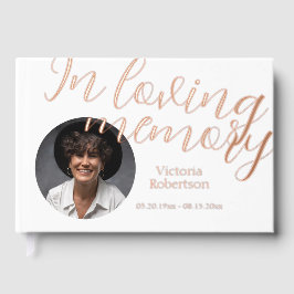 Herdenking Keepsake Modern Memorial Funeral Gastenboek