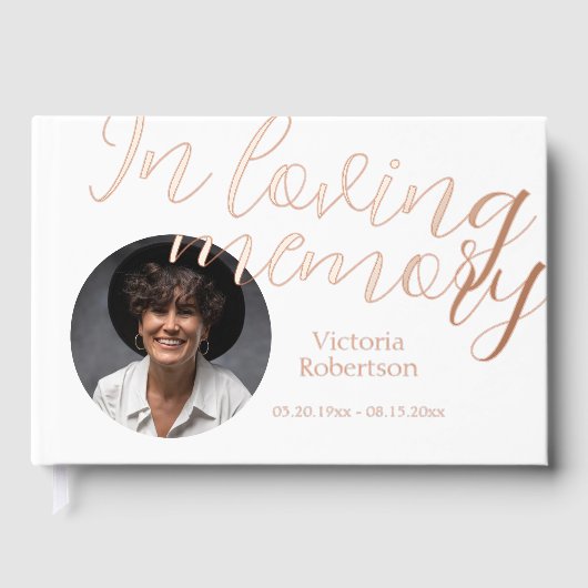 Herdenking Keepsake Modern Memorial Funeral Gastenboek (Voorkant)