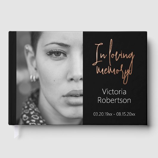 Herdenking Keepsake Modern Memorial Funeral Gastenboek (Voorkant)
