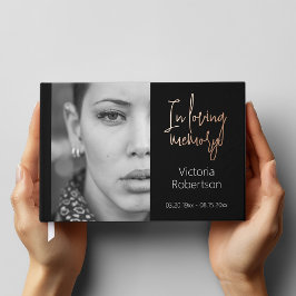 Herdenking Keepsake Modern Memorial Funeral Gastenboek