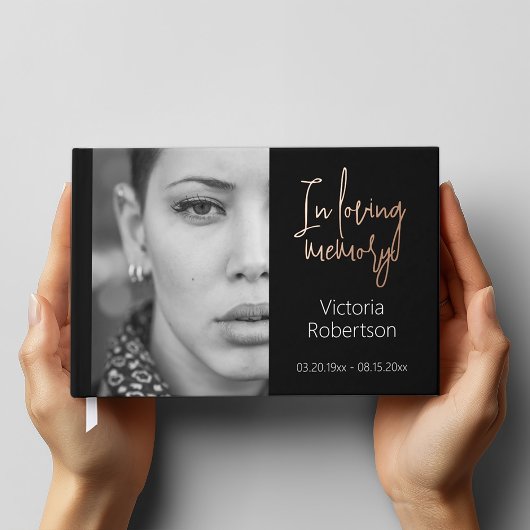 Herdenking Keepsake Modern Memorial Funeral Gastenboek