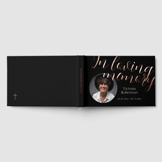 Herdenking Keepsake Modern Memorial Funeral Gastenboek (Volledig)